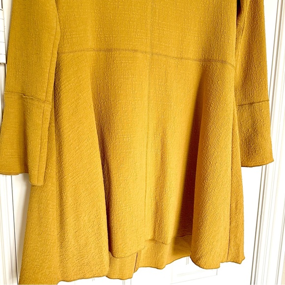 SEE BY CHLOE Stretch Crepe Dress with Long Sleeves in Muted Gold - Slip Included - Picture 8 of 14